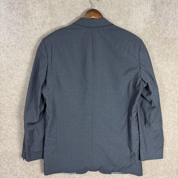 Hugo Boss Einstein Sigma Sport Coat‎ Mens 38 Gray Stripe Wool Blazer Suit Jacket - Picture 8 of 11